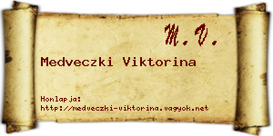Medveczki Viktorina névjegykártya